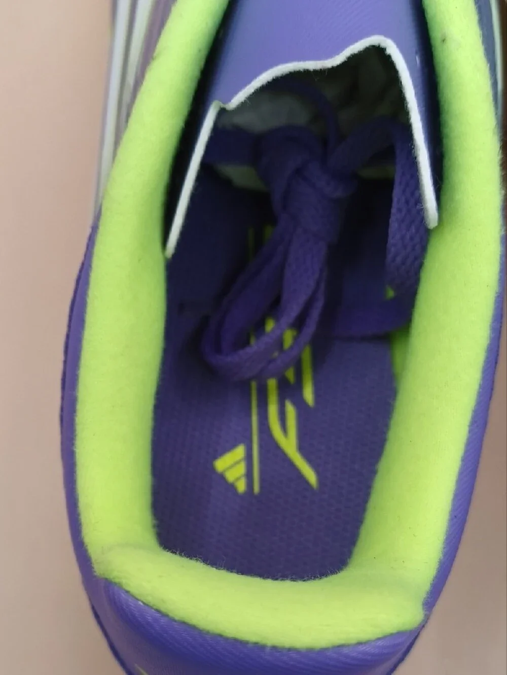NWOB Adidas F50 Club Series TF Soccer Cleats-Purple/Green Men Size 8.5 US
